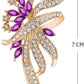 Created Crystal Fancy Vintage Style Brooch Pin for Women, Girls, Ladies