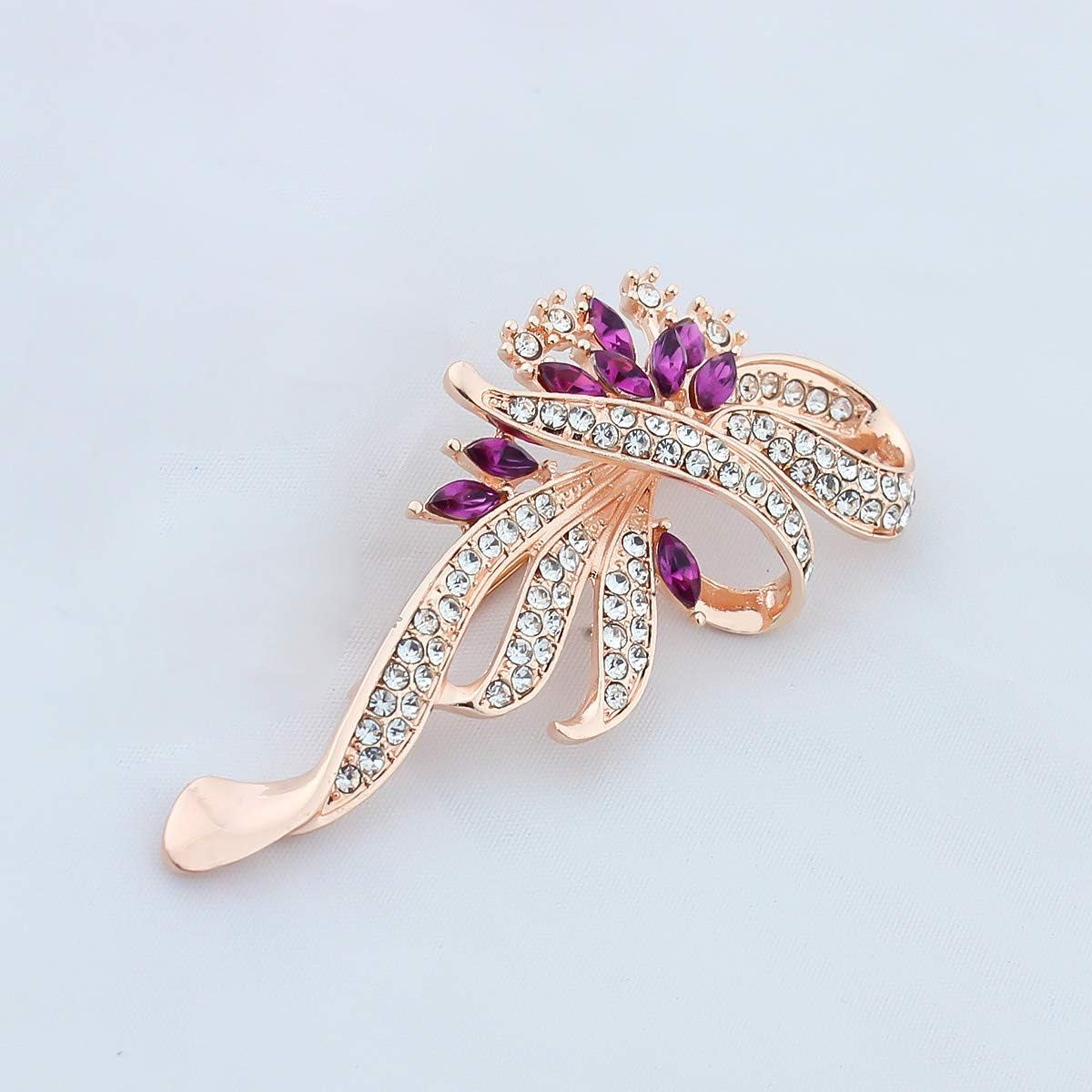 Created Crystal Fancy Vintage Style Brooch Pin for Women, Girls, Ladies