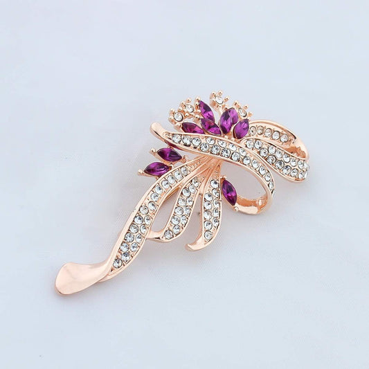 Created Crystal Fancy Vintage Style Brooch Pin for Women, Girls, Ladies