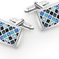 Crystal Cufflinks, Elegant Swarovski Crystal Cufflinks Classic Fashion Rectangle Glimmering Cuff Links Set for Men'S Business Wedding Party with Gift Box Elegant Style
