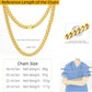 Miami Cuban Chain Necklace for Men/Women Double Safety Clasp Hip Hop Jewely,
