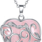 Rose Quartz Healing Crystal Necklace Flower Wrapped Heart Crystal Gemstone Pendant Necklace Quartz Crystals Jewelry for Women Gifts for Christmas