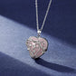 Rose Quartz Healing Crystal Necklace Flower Wrapped Heart Crystal Gemstone Pendant Necklace Quartz Crystals Jewelry for Women Gifts for Christmas